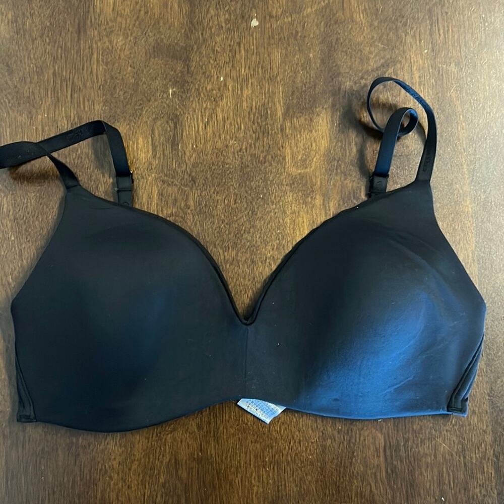 Calvin Klein Black Microfiber Wirefree Bra 32C